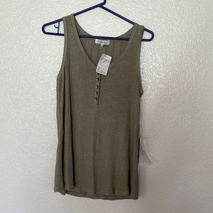 Green tank top button
